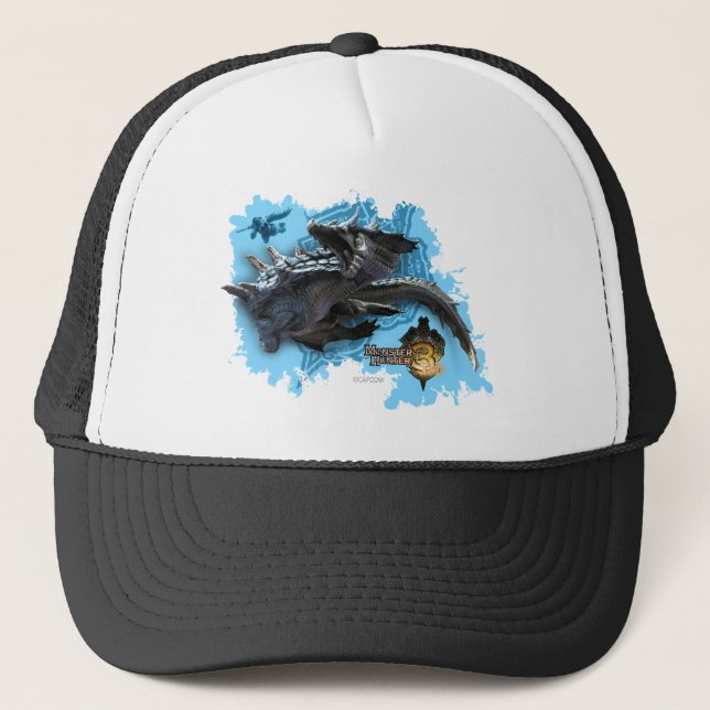 Lagiacrus chasing Hunter Trucker Hat (Front)