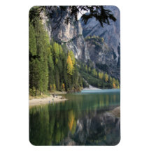 Lago alpino e riflessi - calamita fotografica