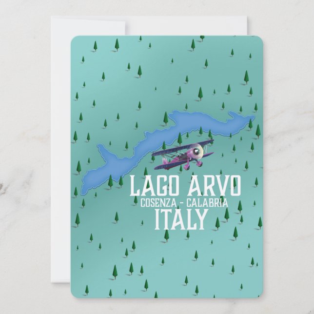 lago arvo Italy travel map (Front)