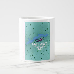 lago arvo Italy travel map Giant Coffee Mug