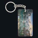 Lago di Braies in the Dolomites in Italy Keychain<br><div class="desc">Photo keychain with the boat house in the water of the Lago di Braies /  Pragser Wildsee lake with reflection of the Dolomites mountains in the still water in South Tyrol,  Italy.</div>