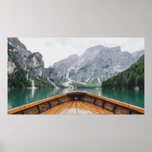 Lago di Braies Pragser Wildsee _ Lake Prags Italy Poster