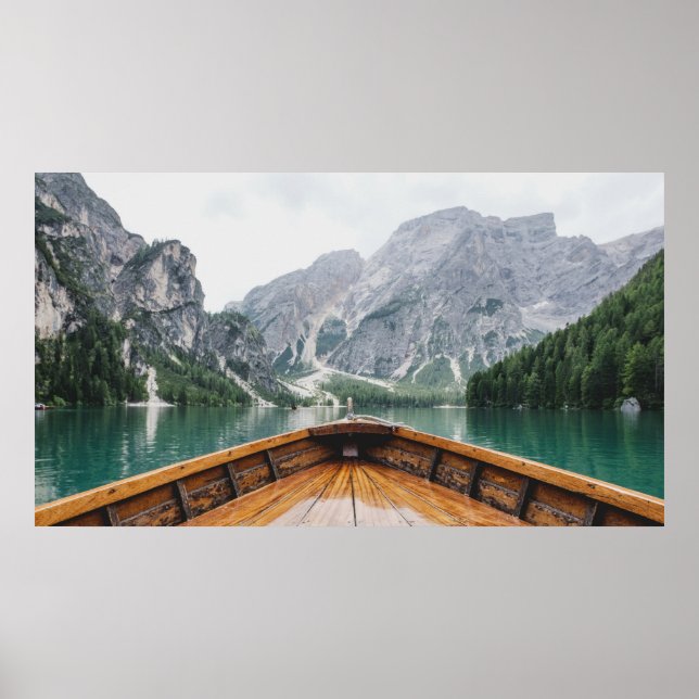 Lago di Braies, Pragser Wildsee - Lake Prags Italy Poster (Front)