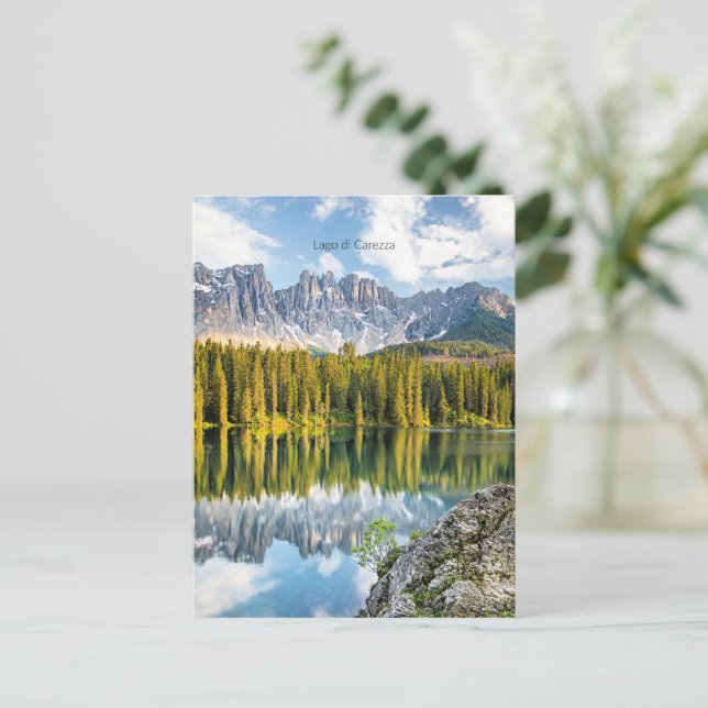 Lago di Carezza, Italy, Postcard (Standing Front)