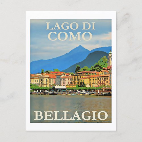 Lago di Como Bellagio Italy Postcard