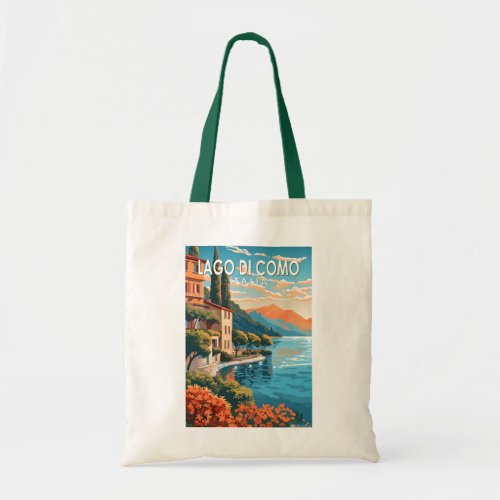 Lago di Como Italia Travel Art Vintage Tote Bag