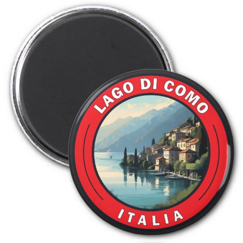 Lago di Como Italy Badge Magnet