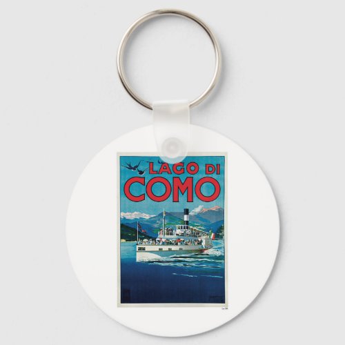 Lago Di Como Italy Vintage Travel Keychain