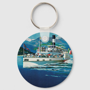 Lago Di Como Italy Vintage Travel Keychain