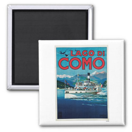 Lago Di Como Italy Vintage Travel Magnet