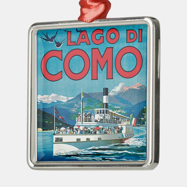 Lago di Como Metal Ornament (Left)
