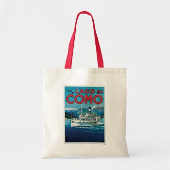 Lago Di Como Vintage Italian Travel Poster Tote Bag by PrimeVintage at Zazzle