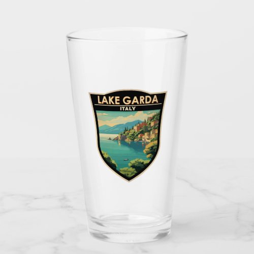 Lago di Garda Italia Travel Art Vintage Glass