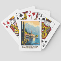 Lago di Garda Italia Travel Art Vintage