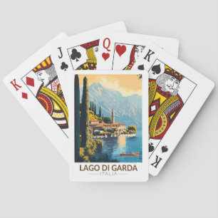 Lago di Garda Italia Travel Art Vintage Poker Cards