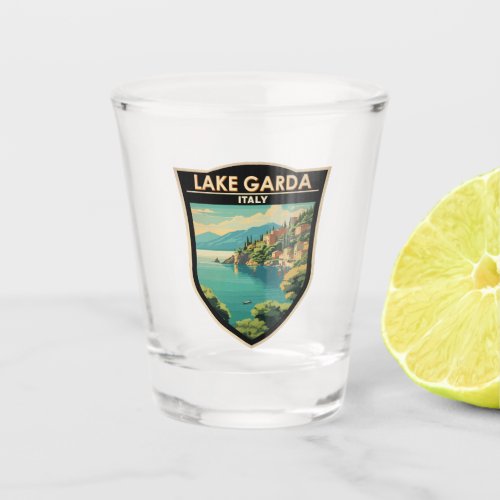 Lago di Garda Italia Travel Art Vintage Shot Glass