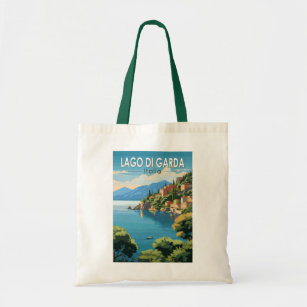 Lago di Garda Italia Travel Art Vintage Tote Bag