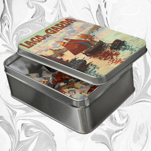 Lago di Garda, Lake Garda, Italy Vintage Travel, L Jigsaw Puzzle