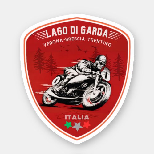  lago di garda _ lake garda pass italian alps moto sticker