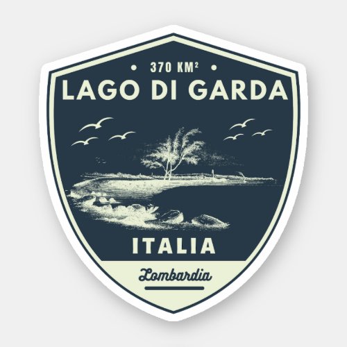 lago di garda _ lake garda pass italian alps motob sticker
