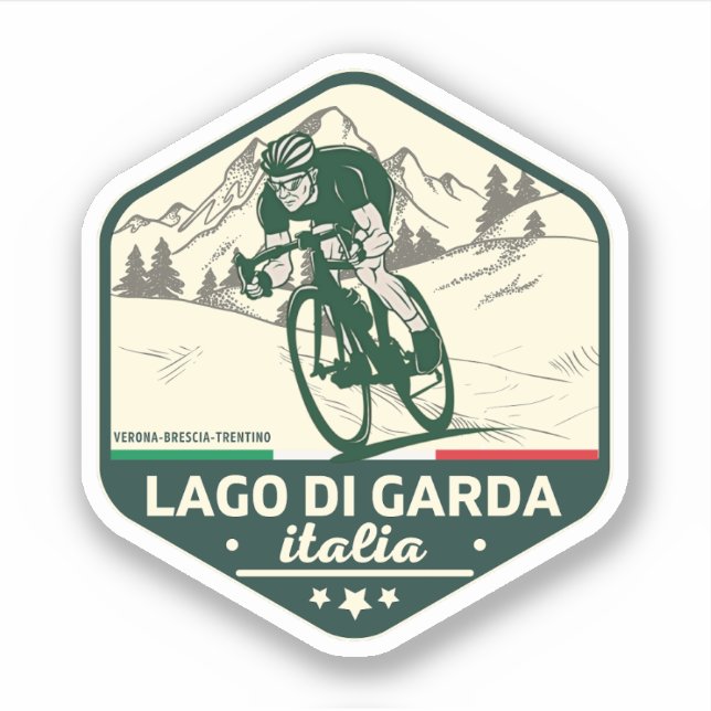 lago di garda - lake garda pass italian alps motob sticker (Front)