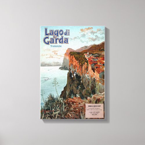 Lago di Garda Lake Garda Vintage Poster Canvas Print