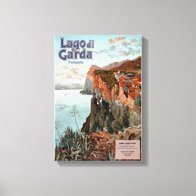 Lago di Garda Lake Garda Vintage Poster Canvas Print (Front)