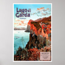 Lago di Garda, Tremonsine, Italy Travel Poster