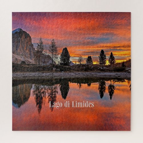 Lago di Limides Lake Limides Italy Jigsaw Puzzle