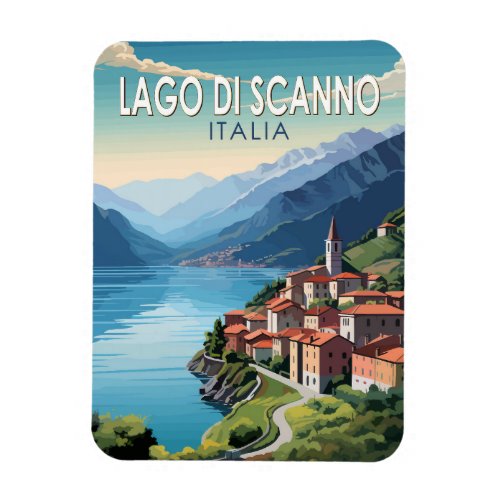 Lago di Scanno Italia Travel Art Vintage Magnet