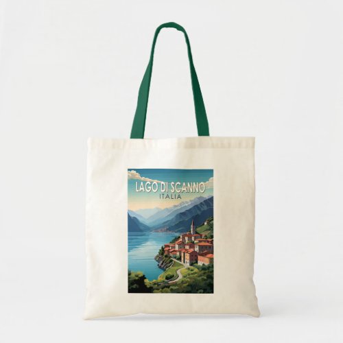 Lago di Scanno Italia Travel Art Vintage Tote Bag