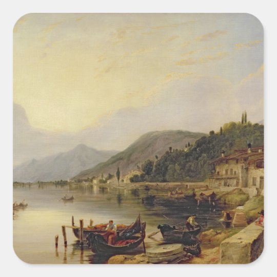 Lago d'Iseo, Italy Square Sticker