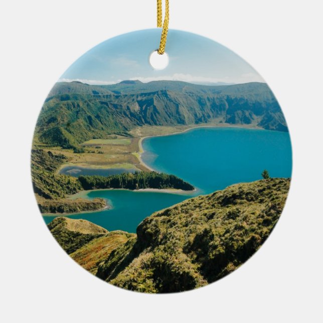 Lagoa do Fogo, Azores Ceramic Ornament (Front)