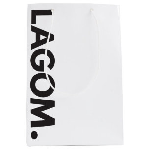 LAGOM. Black and White Medium Gift Bag