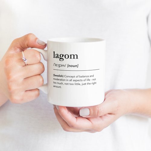 Lagom definition scandinavian nordic swedish coffee mug