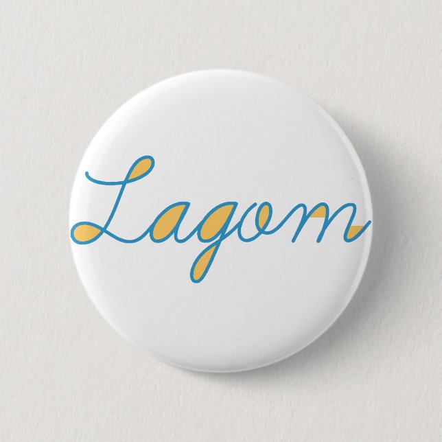 Lagom Pinback Button (Front)