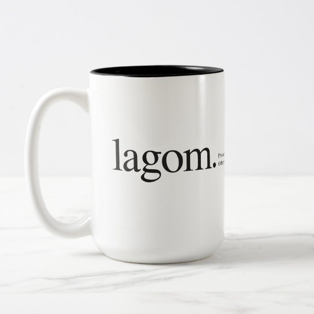 Lagom Wiki Two-Tone Coffee Mug (Left)