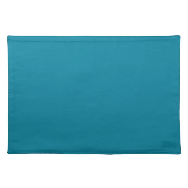 Lagoon Deep Teal Blue Solid Trend Color Background Placemat (Front)