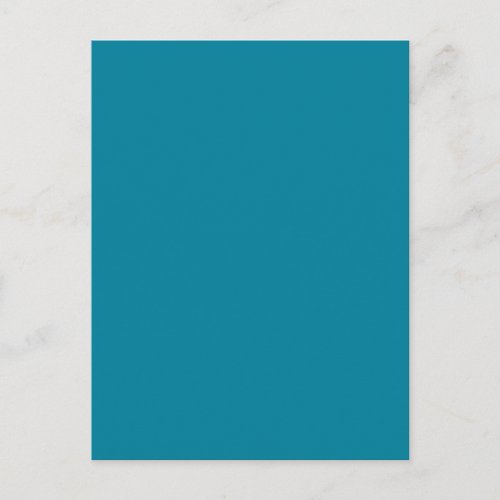 Lagoon Deep Teal Blue Solid Trend Color Background Postcard