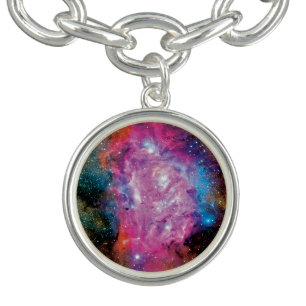 Lagoon Emission Nebula Interstellar Cloud Photo Charm Bracelet