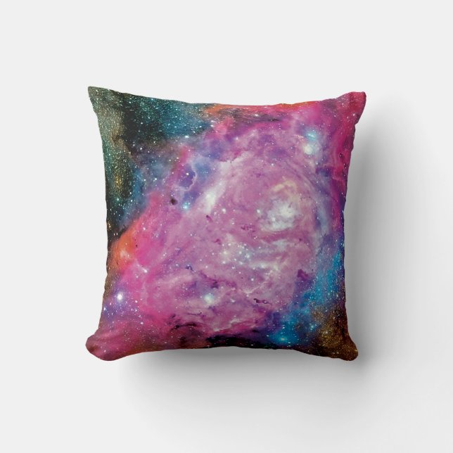 Lagoon Emission Nebula Interstellar Cloud Photo Throw Pillow (Front)