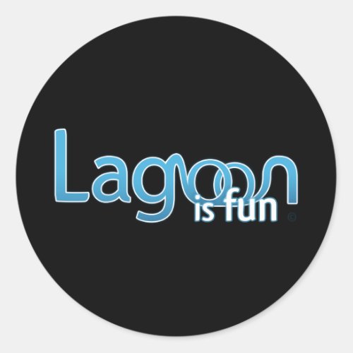 Lagoon Is Fun Logo Classic Round Sticker