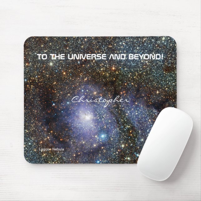 Lagoon nebula custom name astronomy mouse pad (With Mouse)