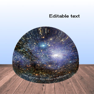 Lagoon nebula custom text astronomy paperweight