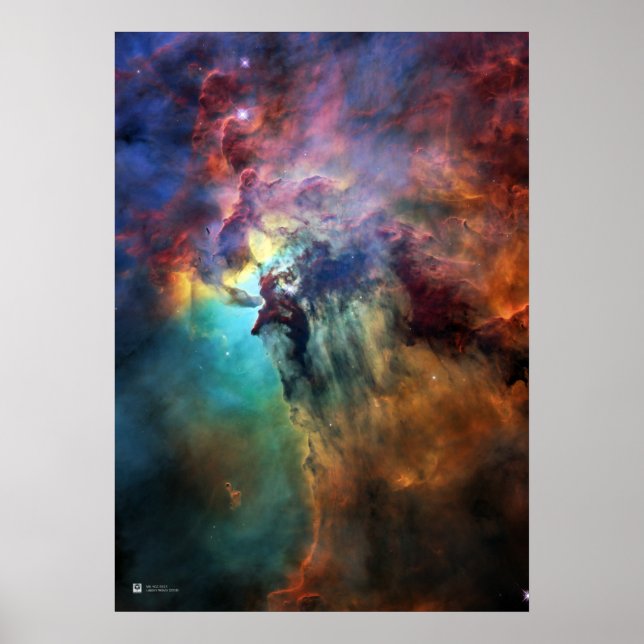 Lagoon Nebula — NASA Hubble Space Telescope Poster (Front)