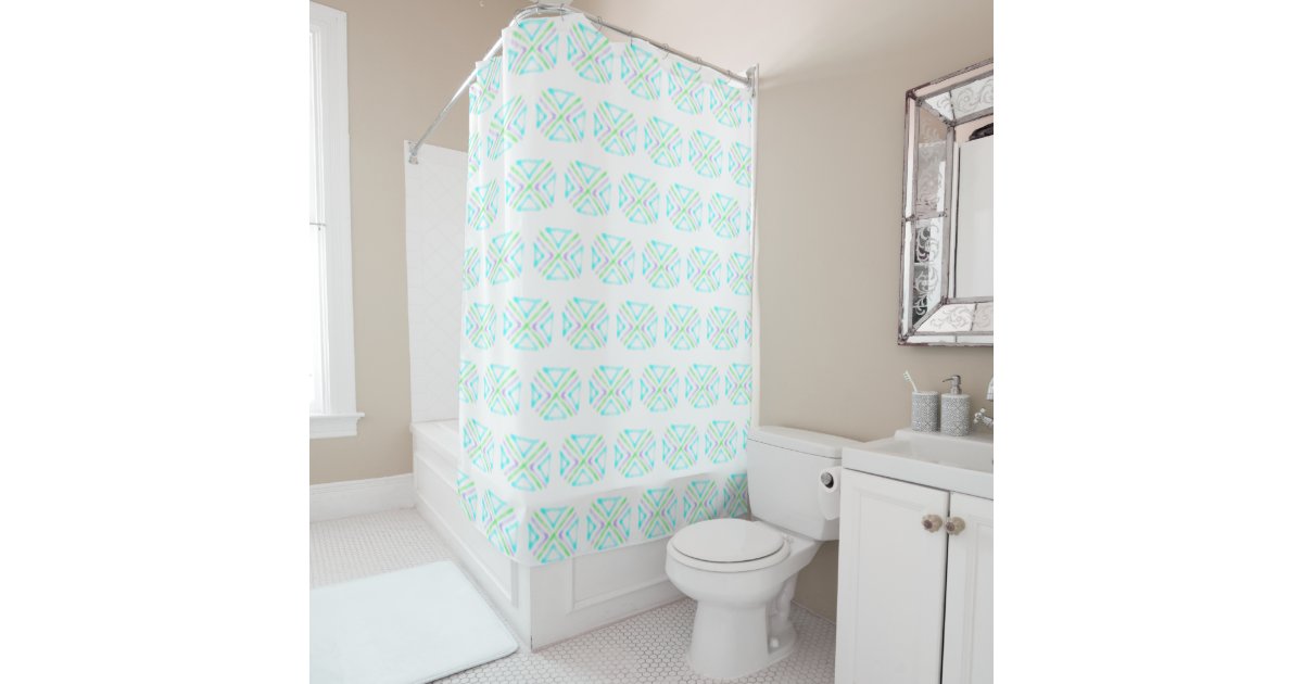 Lagoon Pattern Shower Curtain Zazzle