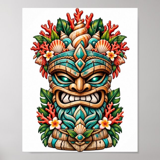 Lagoon Shell Tiki Poster (Front)