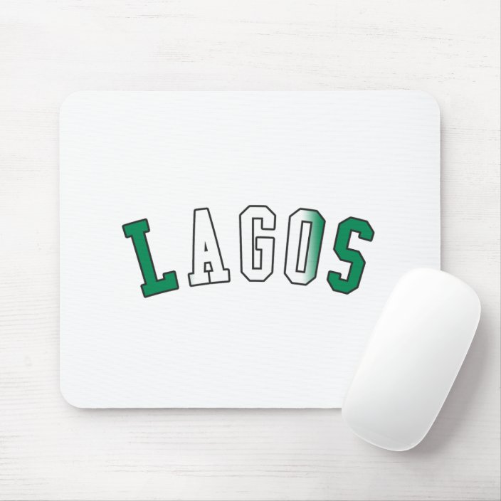 Lagos in Nigeria National Flag Colors Mouse Pad