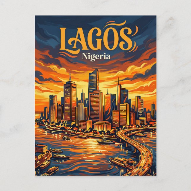 Lagos Island Nigeria Postcard (Front)
