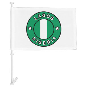Lagos Nigeria Car Flag